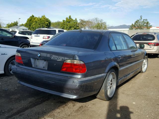 WBAGH83431DP31534 - 2001 BMW 740 IL BLUE photo 4