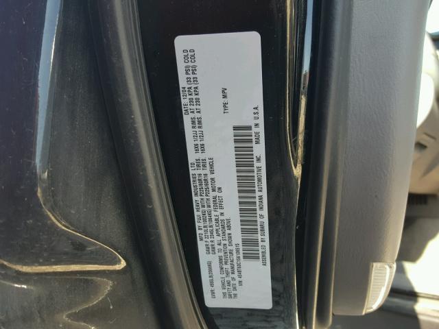 4S4BT63C156106515 - 2005 SUBARU BAJA TURBO BLACK photo 10