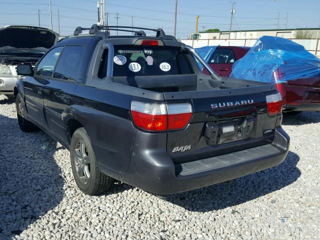 4S4BT63C156106515 - 2005 SUBARU BAJA TURBO BLACK photo 3