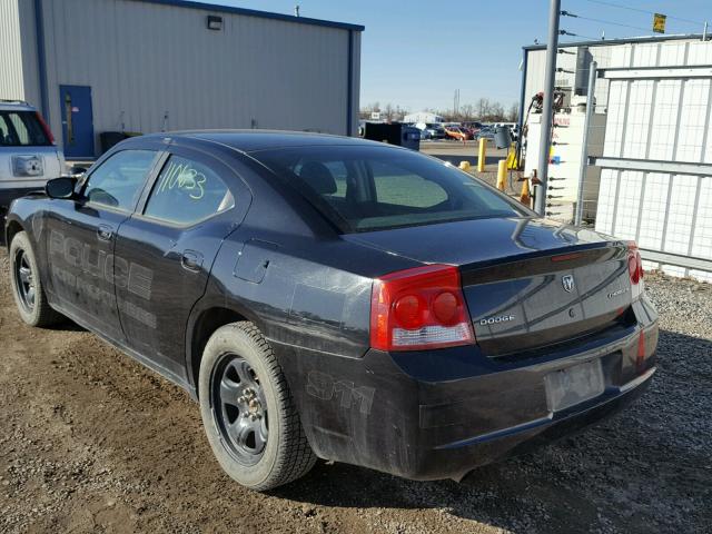 2B3AA4CT8AH272597 - 2010 DODGE CHARGER BLACK photo 3