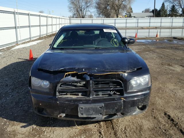 2B3AA4CT8AH272597 - 2010 DODGE CHARGER BLACK photo 9