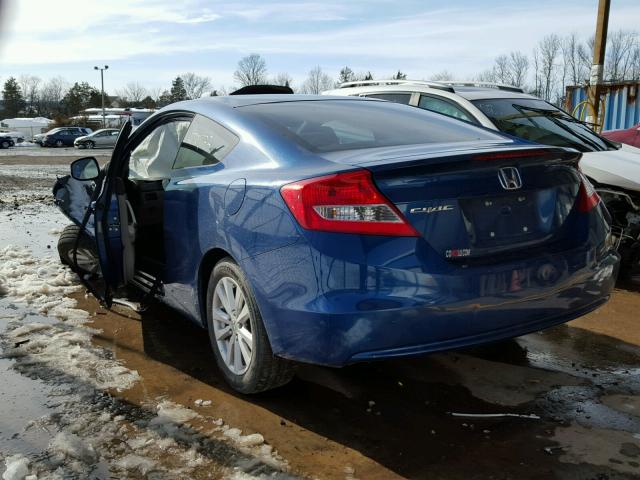 2HGFG3A87CH517907 - 2012 HONDA CIVIC EX BLUE photo 3