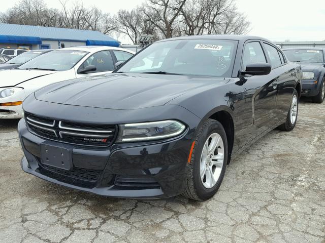 2C3CDXBG6FH776307 - 2015 DODGE CHARGER SE BLACK photo 2