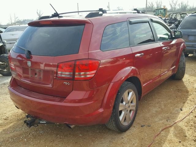 3D4GG67V09T217453 - 2009 DODGE JOURNEY R/ RED photo 4