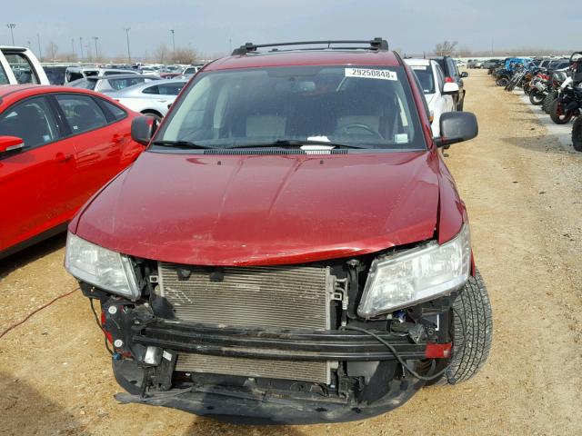 3D4GG67V09T217453 - 2009 DODGE JOURNEY R/ RED photo 9