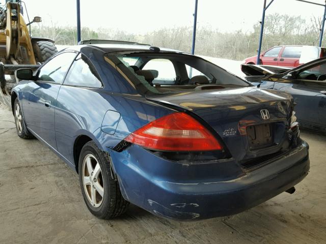 1HGCM72674A013356 - 2004 HONDA ACCORD EX BLUE photo 3