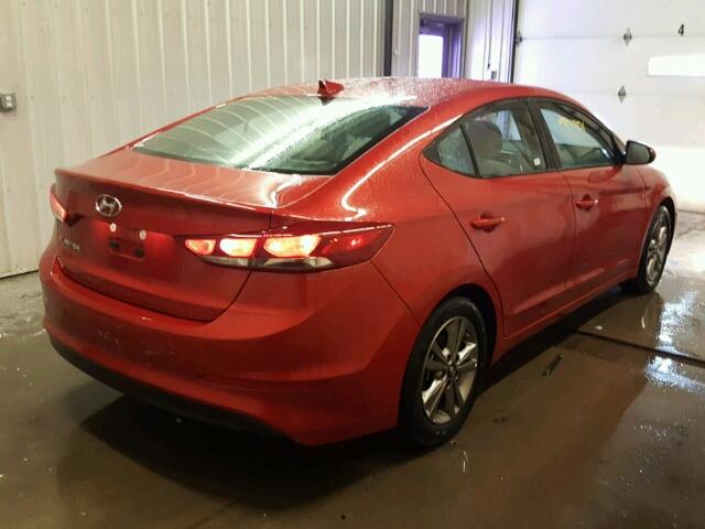 5NPD84LF3JH254579 - 2018 HYUNDAI ELANTRA SE RED photo 4