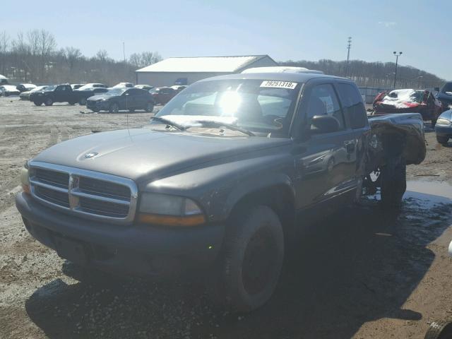 1D7GL12K44S559884 - 2004 DODGE DAKOTA SXT GRAY photo 2