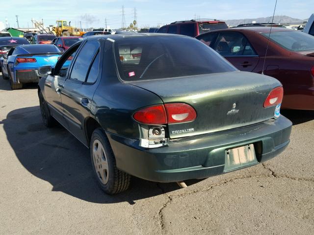 3G1JC52471S211997 - 2001 CHEVROLET CAVALIER B GREEN photo 3