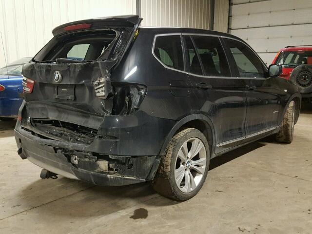 5UXWX7C53BLT78951 - 2011 BMW X3 XDRIVE3 BLACK photo 4