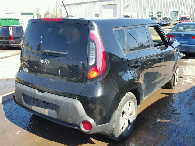 KNDJN2A21F7781662 - 2015 KIA SOUL BLACK photo 4