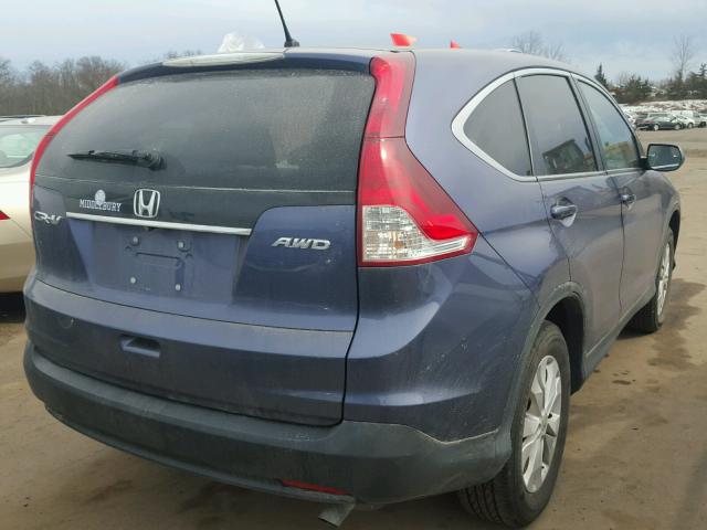 2HKRM4H57EH668052 - 2014 HONDA CR-V EX BLUE photo 4