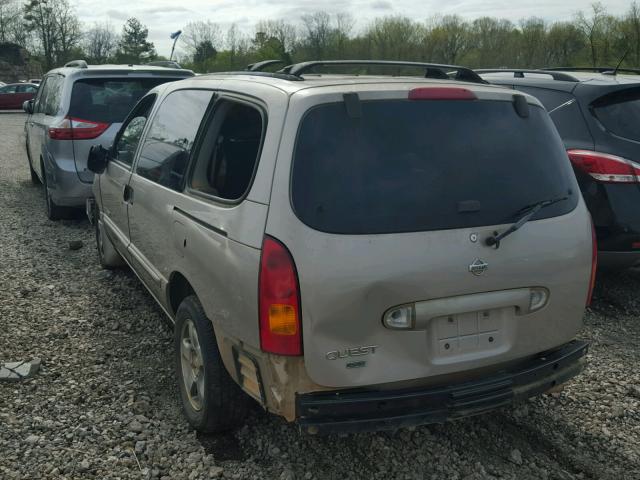 4N2XN11T8YD845744 - 2000 NISSAN QUEST SE SILVER photo 3