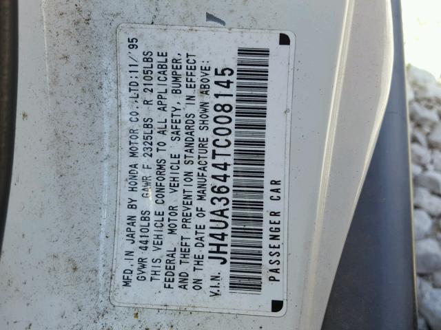 JH4UA3644TC008145 - 1996 ACURA 3.2TL WHITE photo 10