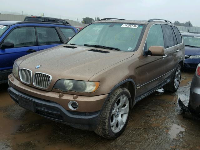 WBAFB33531LH07302 - 2001 BMW X5 4.4I BROWN photo 2