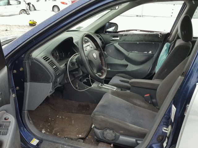 JHMES96695S014179 - 2005 HONDA CIVIC HYBR BLUE photo 5