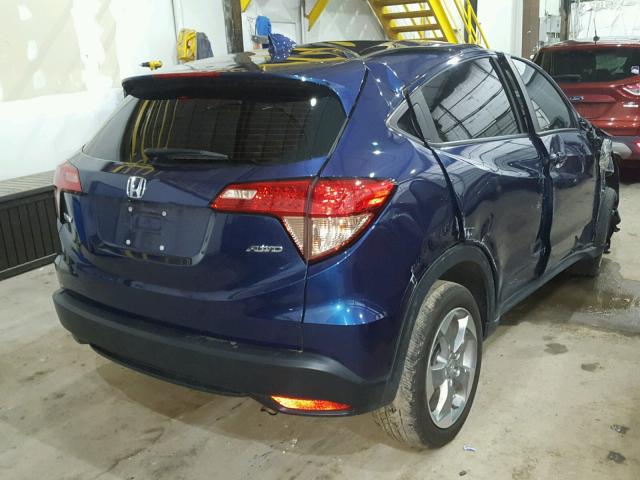 3CZRU6H32HG700469 - 2017 HONDA HR-V LX BLUE photo 4