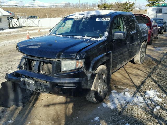 2HJYK16337H503480 - 2007 HONDA RIDGELINE BLACK photo 2