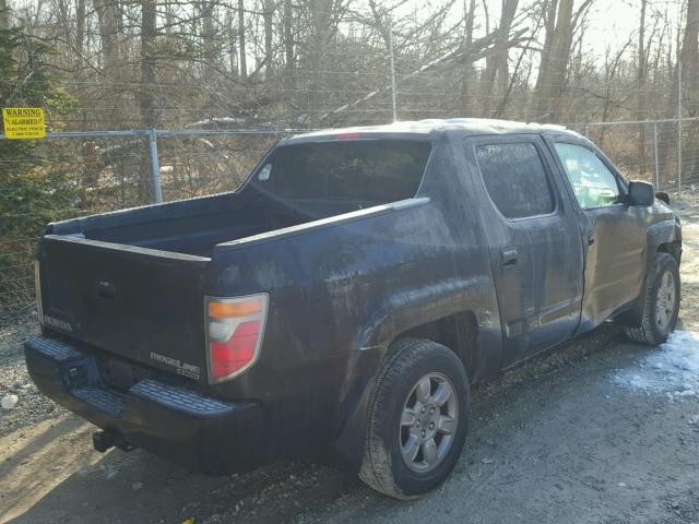 2HJYK16337H503480 - 2007 HONDA RIDGELINE BLACK photo 4