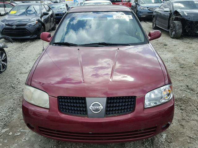 3N1CB51D04L896253 - 2004 NISSAN SENTRA 1.8 BURGUNDY photo 9