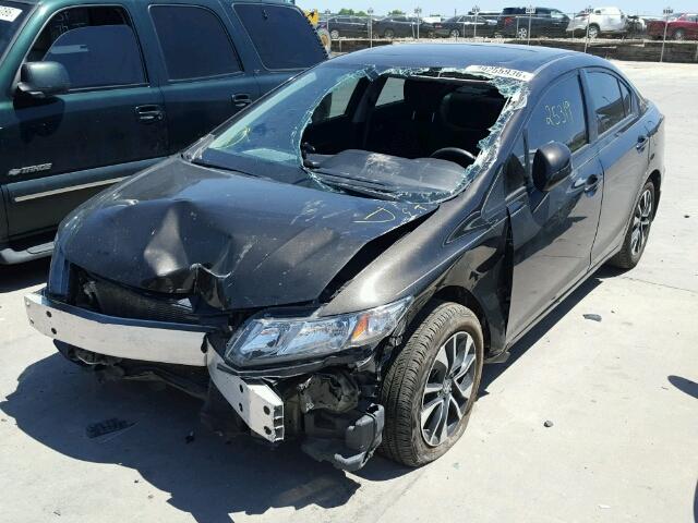 19XFB2F86DE039010 - 2013 HONDA CIVIC EX Qəhvəyi foto 2