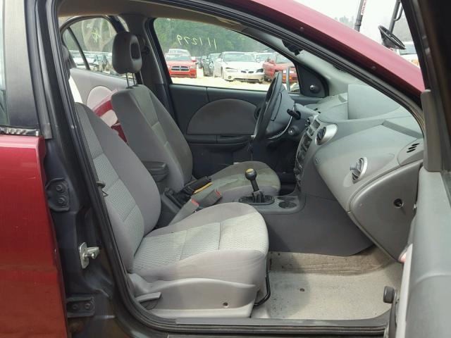 1G8AZ55F66Z164937 - 2006 SATURN ION LEVEL BURGUNDY photo 5