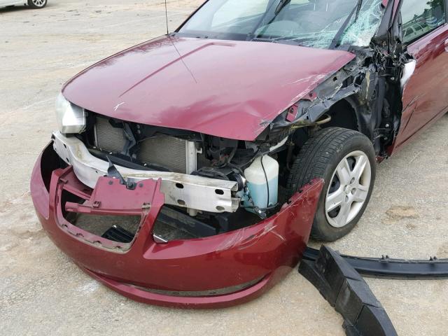 1G8AZ55F66Z164937 - 2006 SATURN ION LEVEL BURGUNDY photo 9