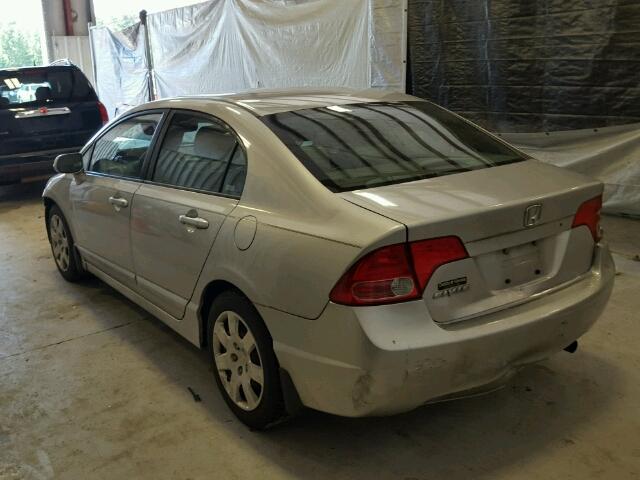 1HGFA16548L068474 - 2008 HONDA CIVIC SILVER photo 3