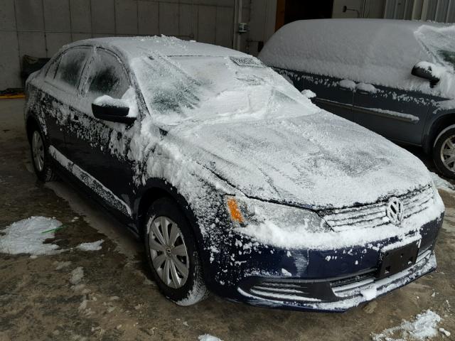 3VW2K7AJ3DM414439 - 2013 VOLKSWAGEN JETTA BASE Կապույտ լուսանկար 1