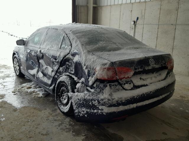 3VW2K7AJ3DM414439 - 2013 VOLKSWAGEN JETTA BASE Կապույտ լուսանկար 3