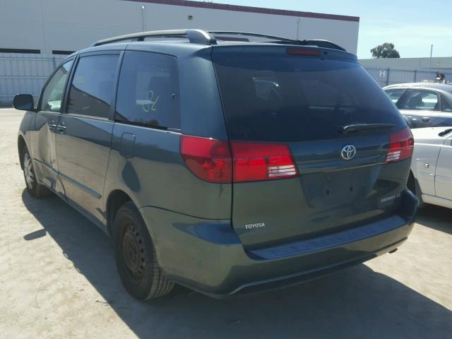 5TDZA23C45S245054 - 2005 TOYOTA SIENNA CE GREEN photo 3