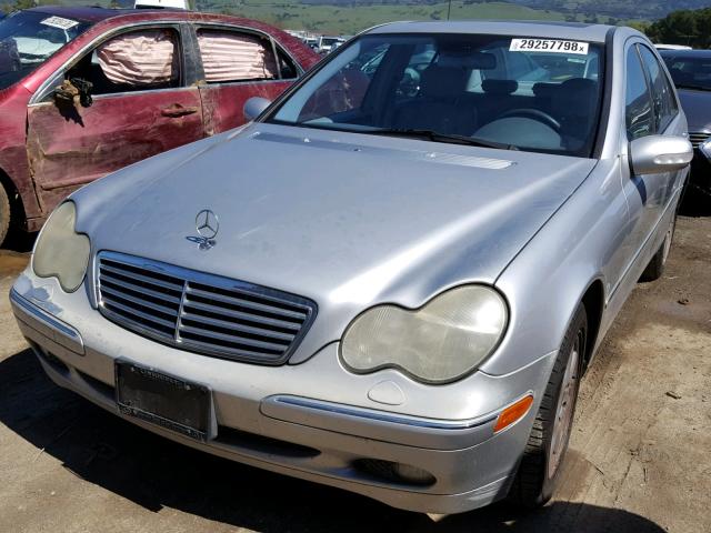 WDBRF81J43F360691 - 2003 MERCEDES-BENZ C 240 4MAT SILVER photo 2