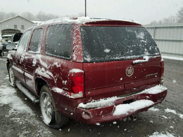 1GYEK63N62R119237 - 2002 CADILLAC ESCALADE L BURGUNDY photo 3