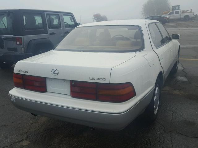 JT8UF11E6P0152969 - 1993 LEXUS LS 400 WHITE photo 4