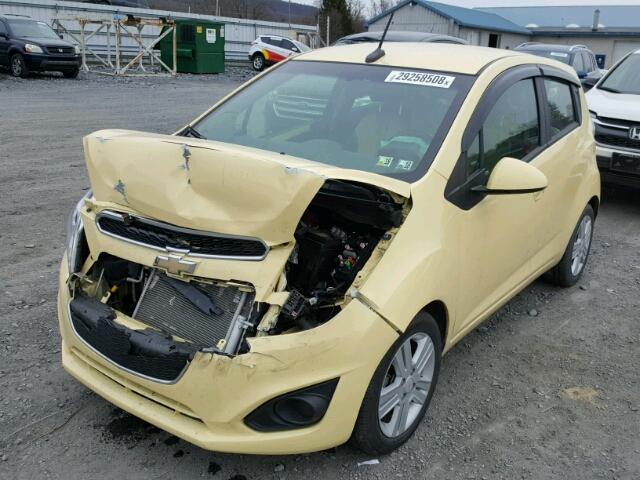 KL8CB6S9XEC480312 - 2014 CHEVROLET SPARK LS YELLOW photo 2