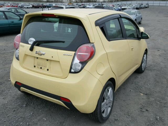 KL8CB6S9XEC480312 - 2014 CHEVROLET SPARK LS YELLOW photo 4