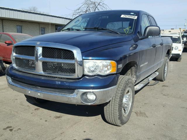 3D7KU28DX3G813741 - 2003 DODGE RAM 2500 S BLUE photo 2