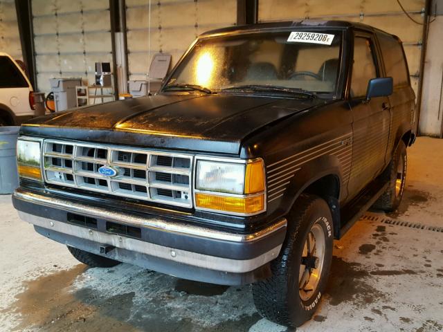 1FMCU14T8KUC37841 - 1989 FORD BRONCO II BLACK photo 2