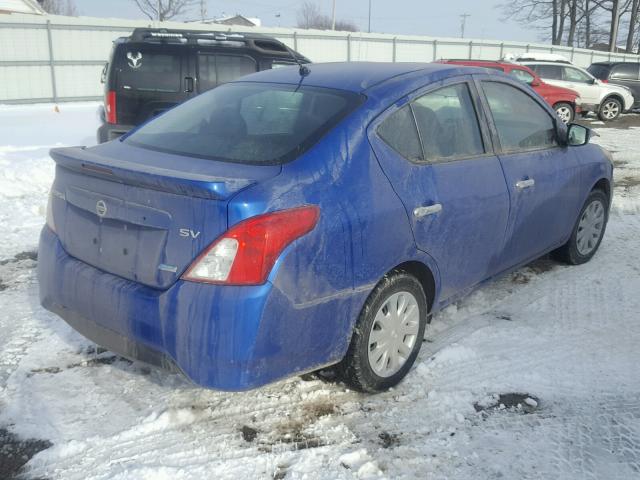 3N1CN7APXFL842961 - 2015 NISSAN VERSA S BLUE photo 4