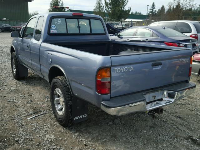 4TAWN72N6WZ163524 - 1998 TOYOTA TACOMA XTR BLUE photo 3