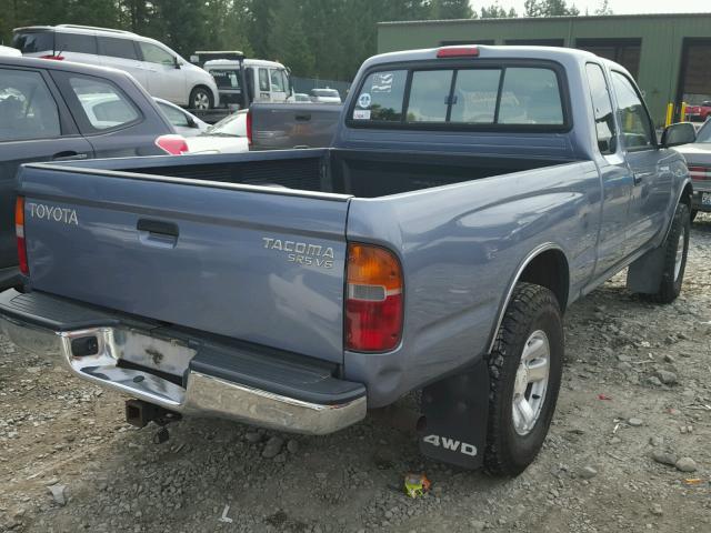 4TAWN72N6WZ163524 - 1998 TOYOTA TACOMA XTR BLUE photo 4