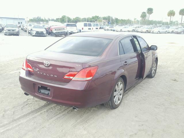 4T1BK36BX5U060621 - 2005 TOYOTA AVALON XL RED photo 4