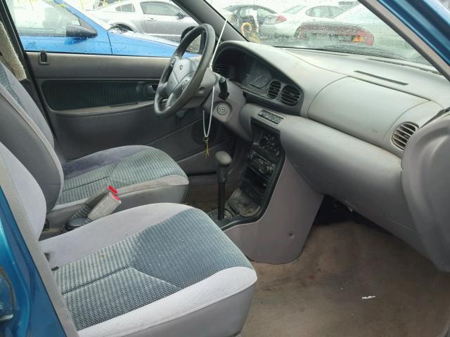 KNJLT06H4R6133031 - 1994 FORD ASPIRE TEAL photo 5