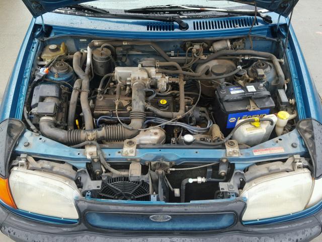 KNJLT06H4R6133031 - 1994 FORD ASPIRE TEAL photo 7