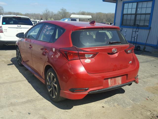 JTNKARJE3GJ502411 - 2016 TOYOTA SCION IM RED photo 3