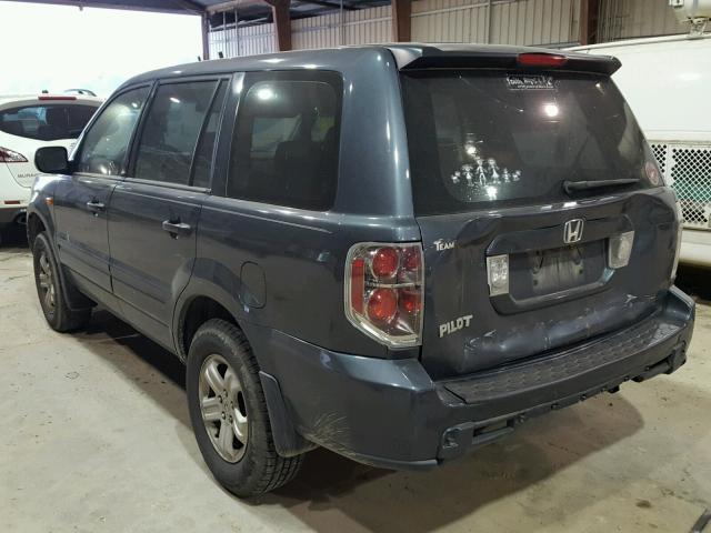 5FNYF28106B016462 - 2006 HONDA PILOT LX BLACK photo 3