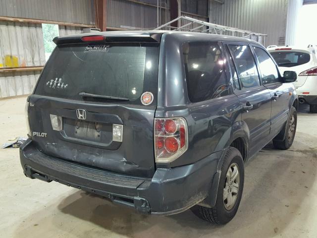 5FNYF28106B016462 - 2006 HONDA PILOT LX BLACK photo 4