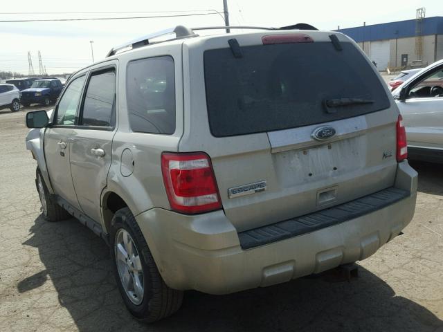 1FMCU0EG5AKD26157 - 2010 FORD ESCAPE LIM TAN photo 3