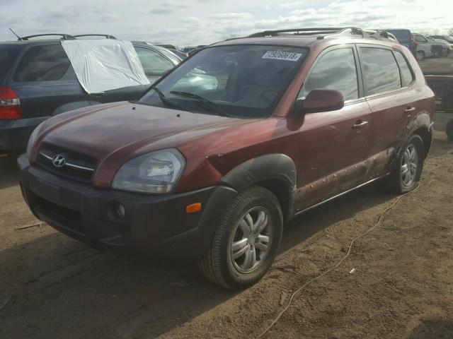 KM8JN12D37U588096 - 2007 HYUNDAI TUCSON SE BURGUNDY photo 2