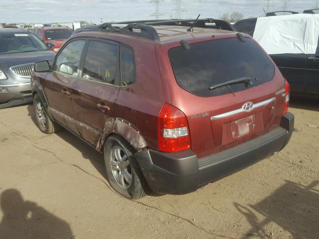 KM8JN12D37U588096 - 2007 HYUNDAI TUCSON SE BURGUNDY photo 3